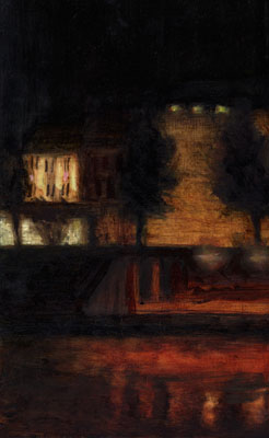 Rio T&acirc;mega  nr.V, 33 x 19 cm, Oel auf Holz, 2012