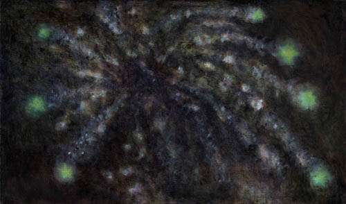 Rio T&acirc;mega  nr.XI, 33 x 19 cm, Oel auf Holz, 2012